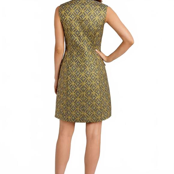 green emerald velvet dress Preloved Elie Tahari Metallic Dress Size 8